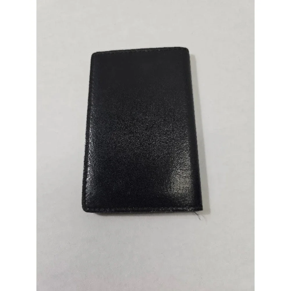 Danier Card Holder Mens  Black  Genuine Leather Slim Bifold Wallet